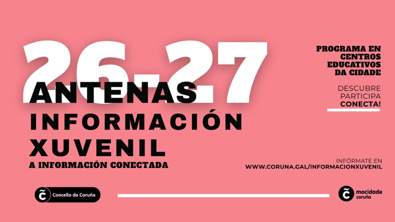 Coruña abre la convocatoria para las Antenas de Información Juvenil 2026-2027 hasta el 13 de octubre
